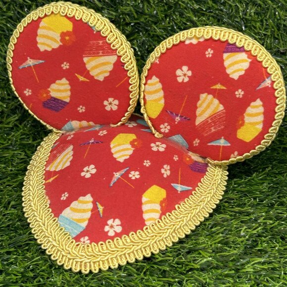 Disney Dress Shop Dole Whip Print HANDMADE Mouse Ear Hat/ Fascinator Hat - Picture 1 of 5